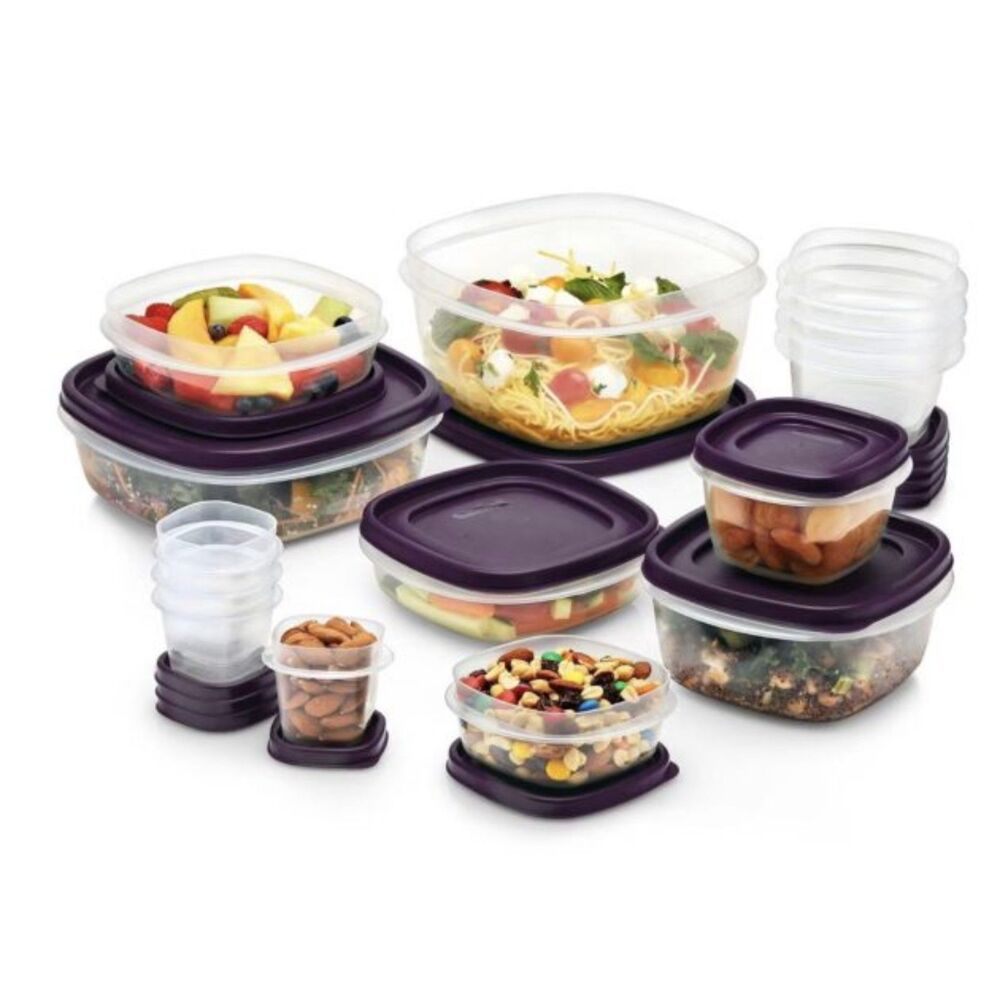 Rubbermaid Easy Find Lids 30 Piece Food Storage Container Set Purple New - Picture 3 of 4